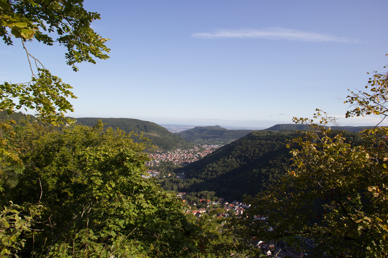 Blick vom Schloss Lichtenstein (Schwäbische Alb)